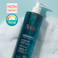 Gel rửa mặt không chứa xà phòng cho da nhờn mụn Avene Cleanance gel 400ml