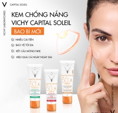 Kem chống nắng ngăn lão hóa Vichy Capital Soleil Anti-Ageing 3 in 1 SPF50 50ml