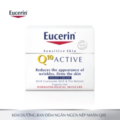 Kem ngăn ngừa lão hóa ban đêm, mờ nếp nhăn Eucerin Q10 Active Night Cream 50ml
