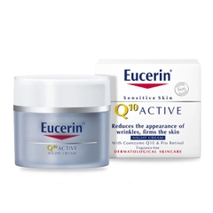 Kem ngăn ngừa lão hóa ban đêm, mờ nếp nhăn Eucerin Q10 Active Night Cream 50ml