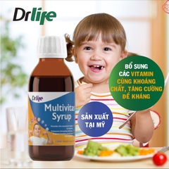 Siro giúp bé ăn ngon, tăng cường đề kháng Drlife Multivitas Syrup 120ml