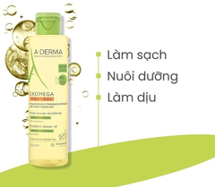 Dầu tắm làm sạch dịu nhẹ hỗ trợ điều trị viêm da cơ địa A-Derma Exomega Emollient Shower Oil 200ml