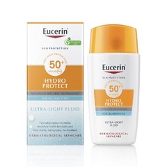 Chống nắng dạng sữa cho da nhạy cảm Eucerin Hydro Protect Ultra Light SPF50+ 50ml