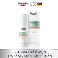 Kem dưỡng sáng cho da nhờn mụn Eucerin Pro Acne Day Bright Mattifying SPF30