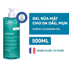 Gel Rửa Mặt Cho Da Nhờn Mụn, Da Hỗn Hợp Hyséac Gel Nettoyant Uriage