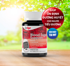 Viên uống ổn định đường huyết cho người tiểu đường Drlife Blood Sugar.Suport 60v