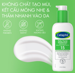 Kem dưỡng ẩm, bảo vệ da bạn ngày Cetaphil Daily Facial Moist SPF15 118ml