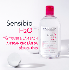 Nước rửa mặt, tẩy trang dành cho da nhạy cảm Bioderma Sensibio H20 500ml