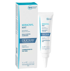 Kem dưỡng ẩm, giảm nhờn cho da dầu mụn Ducray Keracnyl MAT 30ml