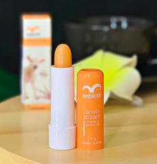 Son dưỡng môi nhau thai cừu giúp dưỡng ẩm, ngăn ngừa thâm môi Rebirth Lanolin Lip Balm