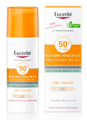 Kem chống nắng có màu, kiểm soát nhờn Eucerin Sun Dry Touch CC Oil Control SPF50 50ml