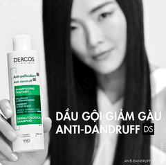 Dầu gội giảm gàu cho da đầu thường đến nhờn Vichy Dercos Anti Dandruff DS 200ml