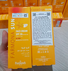 Kem chống nắng cho dầu FARMONA Sun Face Cream SPF50 Oil Free 50ml