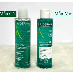 Gel rửa mặt cho da dầu mụn A-Derma Phys-AC Purifying Foaming Gel