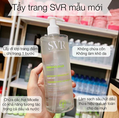 Nước rửa mặt, tẩy trang, giúp loại bỏ dầu cho da SVR Sebiaclear Eau Micellaire 400ml
