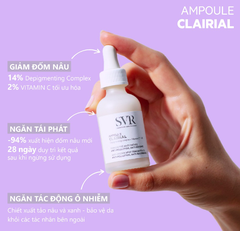 Serum hỗ trợ trị thâm, nám và ngăn ngừa nám tái phát SVR Clairial Ampoule 30ml