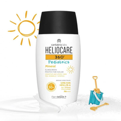 Kem chống nắng phổ rộng an toàn cho da bé Heliocare 360 Pediatrics Mineral SPF50 50ml