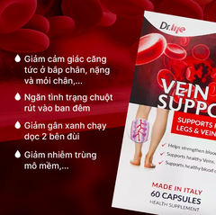 Viên uống hỗ trợ Suy giãn tĩnh mạch Vein Support Drlife 60 viên