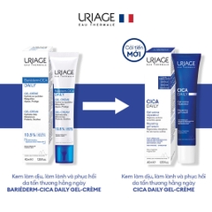 Kem làm dịu, dưỡng ẩm và phục hồi da tổn thương Uriage Cica Daily Gel Creme 40ml