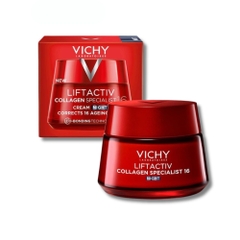 Kem dưỡng trắng, giảm nhăn ban đêm Vichy Liftactiv Collagen Specialist Night 50ml
