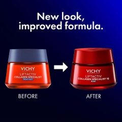 Kem dưỡng trắng, giảm nhăn ban đêm Vichy Liftactiv Collagen Specialist Night 50ml