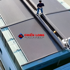 Mái Nhôm Cuốn Tự Động Chống Nắng Mái Kính 4m x 6m