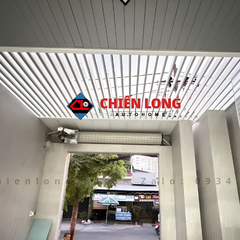 Mái Nhôm Xếp Lật Tự Động Che Sân Sau 4m x 5m