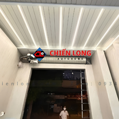 Mái Nhôm Xếp Lật Tự Động Che Sân Sau 4m x 5m