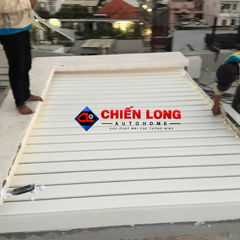 Mái Nhôm Xếp Lật Che Giếng Trời Sảnh 3m x 5m