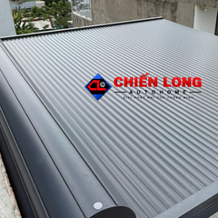 Mái nhôm cuốn tự động chống nắng mái kính