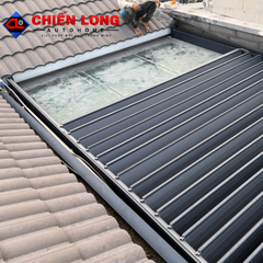 Mái Nhôm Ziczac Che Giếng Trời Sảnh Tự Động 4m x 5m