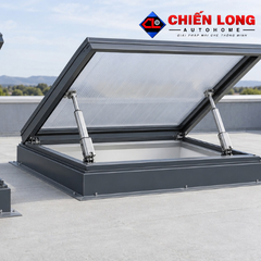 Giếng Trời Lật Tự Động Tự Đóng Khi Mưa – Khung Nhôm Kín Nước