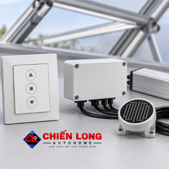 Giếng Trời Lùa Tự Động Khung Nhôm Polycarbonate Đóng Khi Mưa