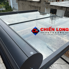 Mái Nhôm Cuốn Tự Động Chống Nắng Sân Trước 3m x 5m