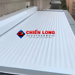 Mái nhôm cuốn tự động che giếng trời 2,5m x 4m