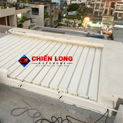 Mái Nhôm Xếp Lật Che Giếng Trời Sảnh 3m x 5m