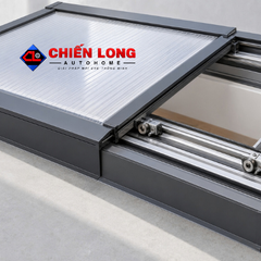 Giếng Trời Lùa Tự Động Khung Nhôm Polycarbonate Đóng Khi Mưa