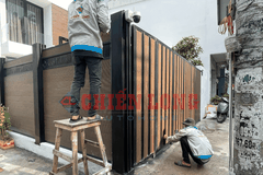 Công lùa Cong vuông Góc điều khiển tự động | Thiết kế độc đáo mẫu cổng xu hướng hiện đại