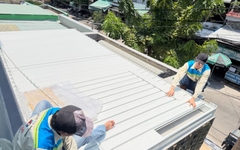 Mái nhôm xếp lật tự động giếng trời | Thi công trọn gói – Báo giá 2026