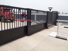 Cửa cổng sắt lùa xếp 3 cánh tự động cho nhà phố, biệt thự, nhà xưởng