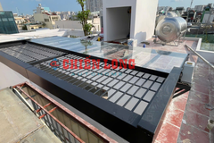 Giếng trời lùa trượt tự động đóng khi có mưa điều khiển từ xa
