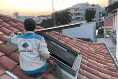Giếng trời tự động thông minh Lật mở khi trời mưa
