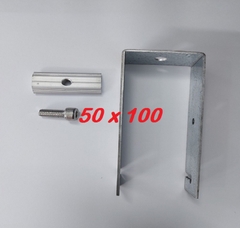 Pát chữ U 50x100 kẹp dưới pin mặt trời | Lục giác Inox 304 | Giá Sỉ Rẻ Nhất