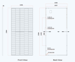 Pin Trina 540Wp Vertex Mono Monocrystallin Halfcells 110 cells 