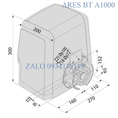 Motor cổng tự động Trượt Lùa ARES A1000 BT | Made in Italy