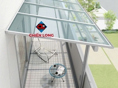 Mái hiên khung nhôm cường lực polycarbonate - giải pháp cho không ngoài trời lý tưởng bốn mùa