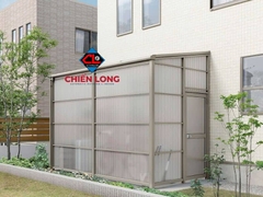 Mái hiên khung nhôm cường lực polycarbonate - giải pháp cho không ngoài trời lý tưởng bốn mùa