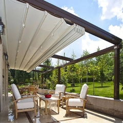 Báo giá lắp đặt mái xếp ly Pergola Pvc chống nắng tự động ngoài trời, Sản phẩm cao cấp nhập khẩu