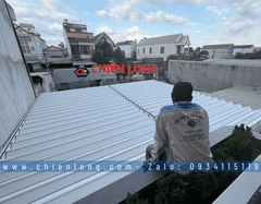 Giá Mái Che Nhôm Xếp Trượt Ziczac Tự Động 61300×5500