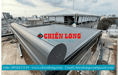 Công trình lắp đặt mái nhôm cuốn tự động chống nắng trên mái kính kết hợp cả giếng trời tự động tai Q1. HCM